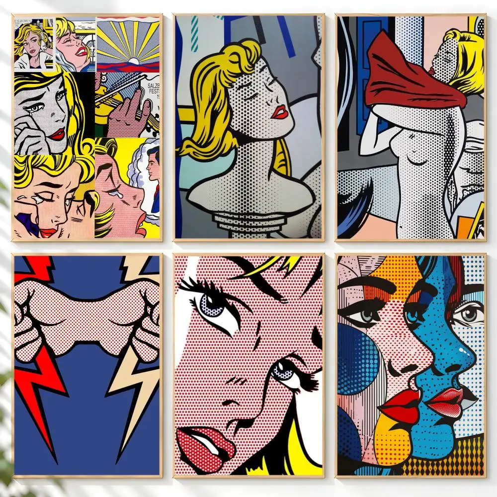 Roy Lichtenstein Pop Art Classic Movie Poster Home Artwork For Living Room Bedroom Office Dorm Apartment Gift