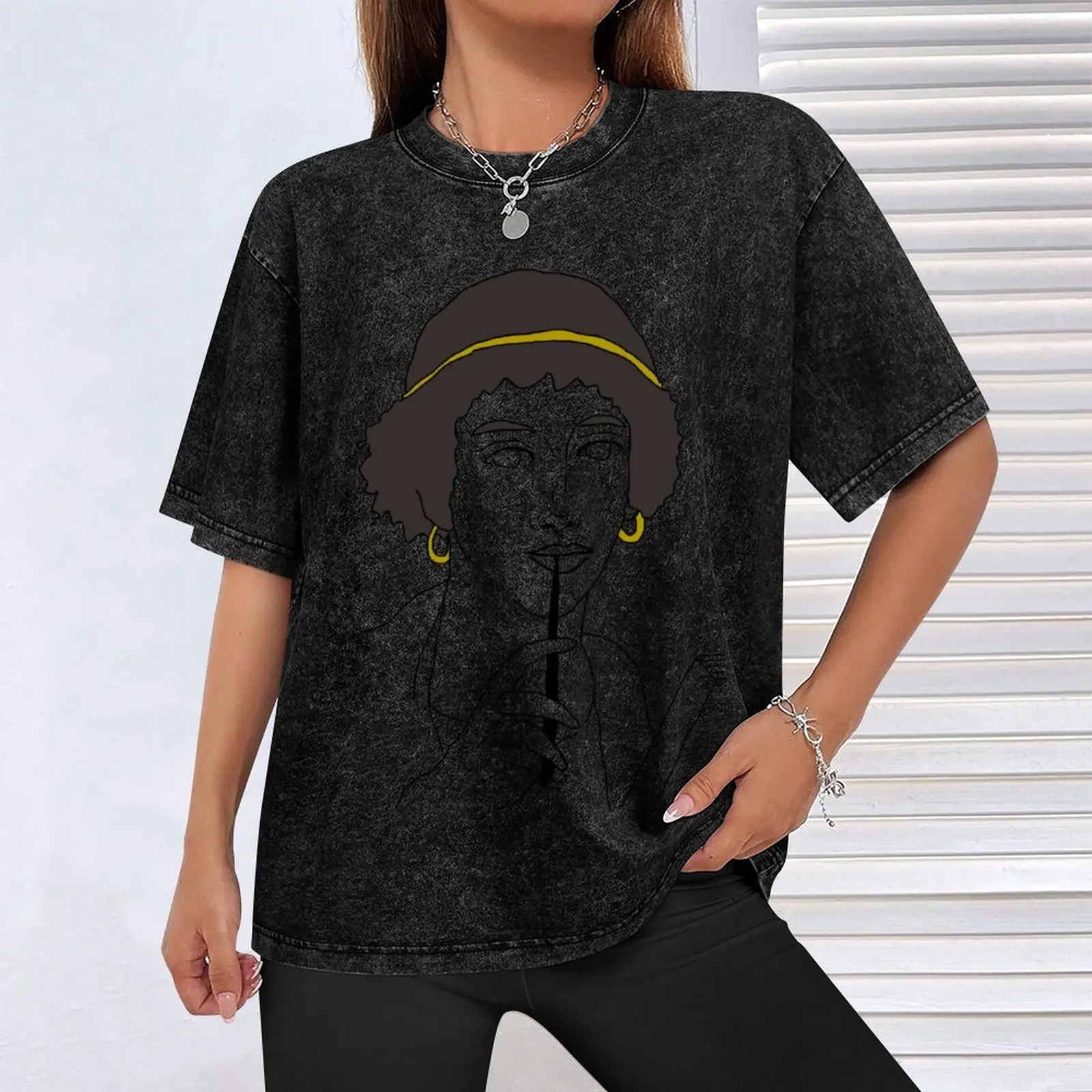 Sappho Outline T-Shirt Durable Work Wear T-Shirt view 4