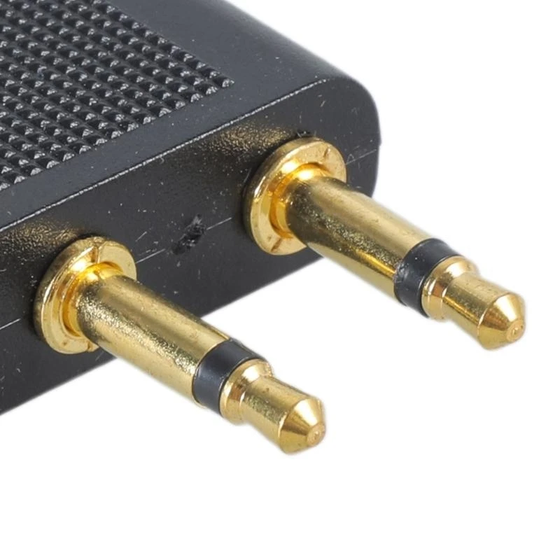 Headphones Adapter Airplane Airline Travel Headphone Jack Audio Adapter Converter Plug 3.5mm Jack Headset Connector