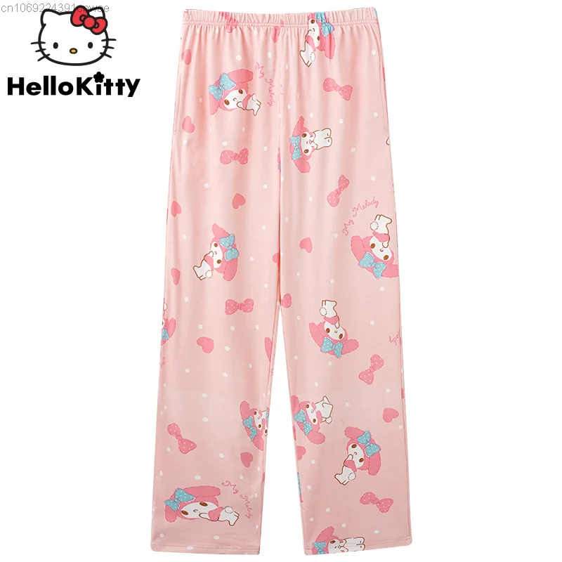 Sanrio My Melody Cotton Pajamas Pj Pants Night Wears Women Cute Sleepwear Y 2k Summer Pink Home Clothes Pyjama Pants Female Yk2