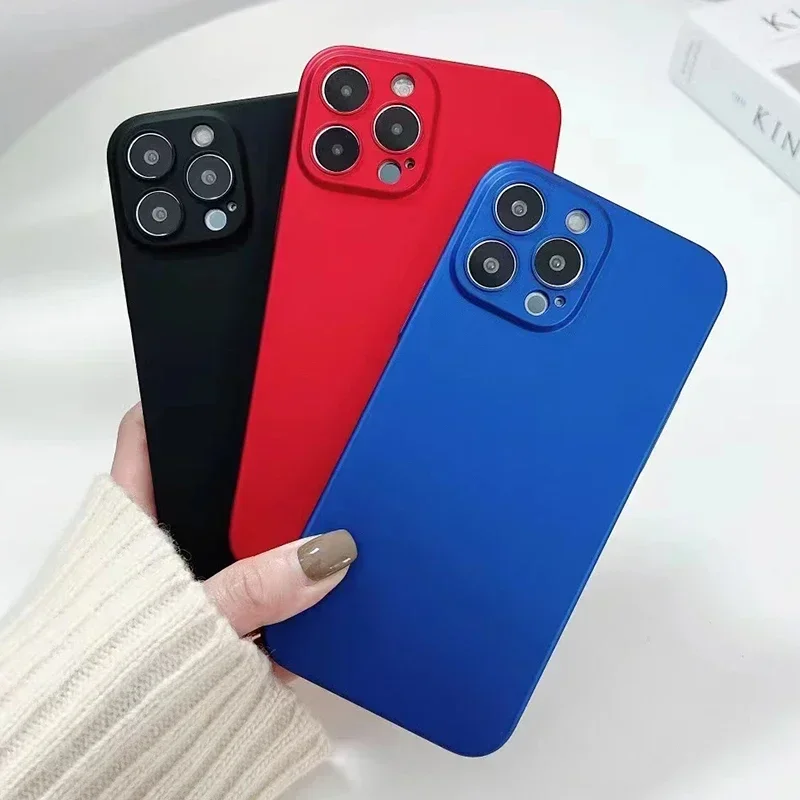 Cases For APPLE iPhone 16 16e 15 14 13 12 11 Pro Max Plus Mini Ultra Slim Matte Case Lightweight Hard Plastic Shockproof Covers - náhled 6