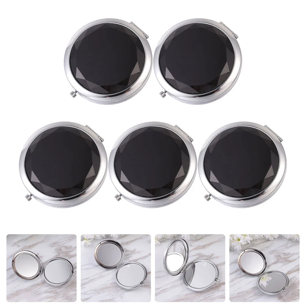 

5 Pcs Small Compact Mirror Make up Makeup Mirrors Double Sided for Purse Vanity Travel