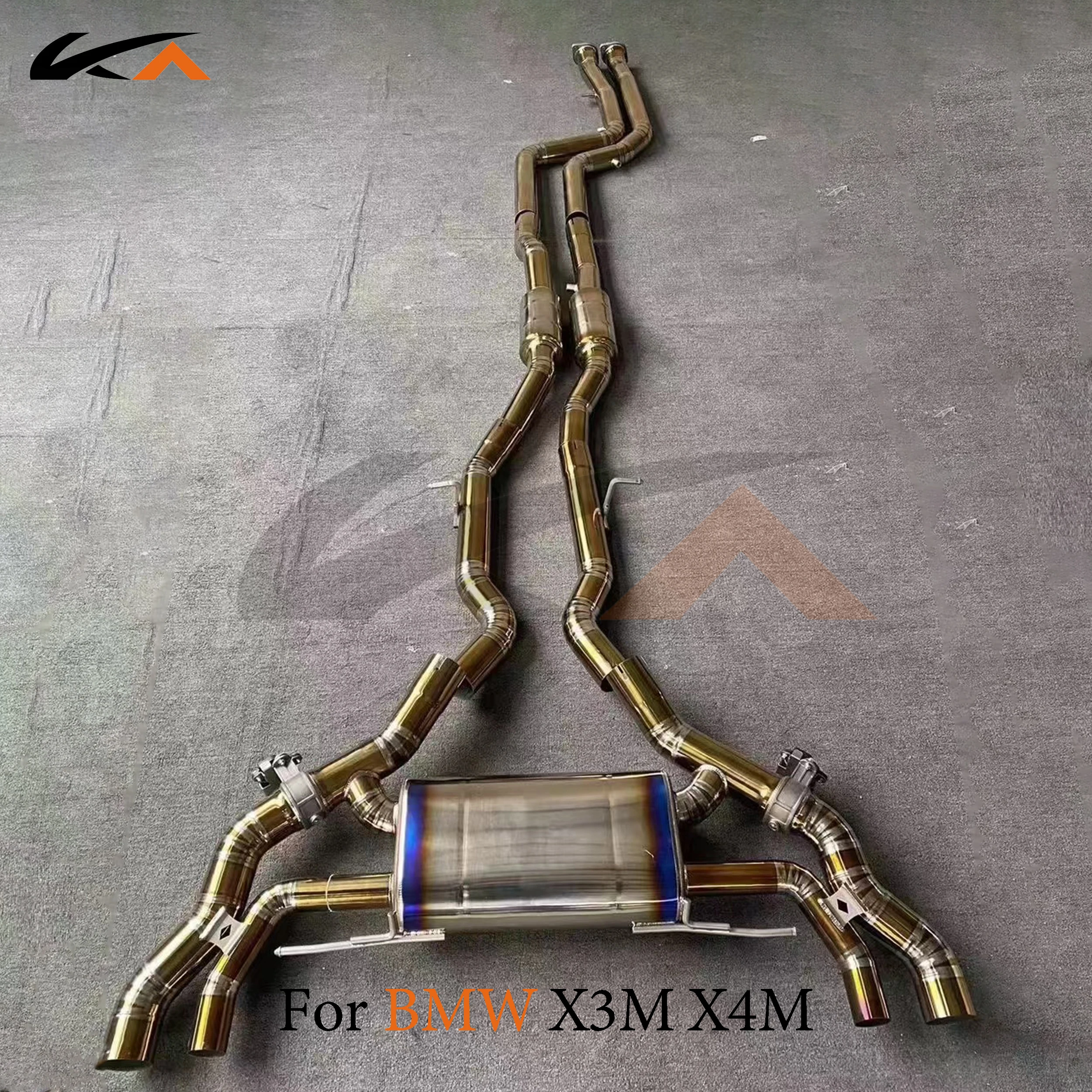 KA Tuning exhaust system titanium catback for BMW X3M X4M F97 F98 3.0T performance auto part muffler and valve