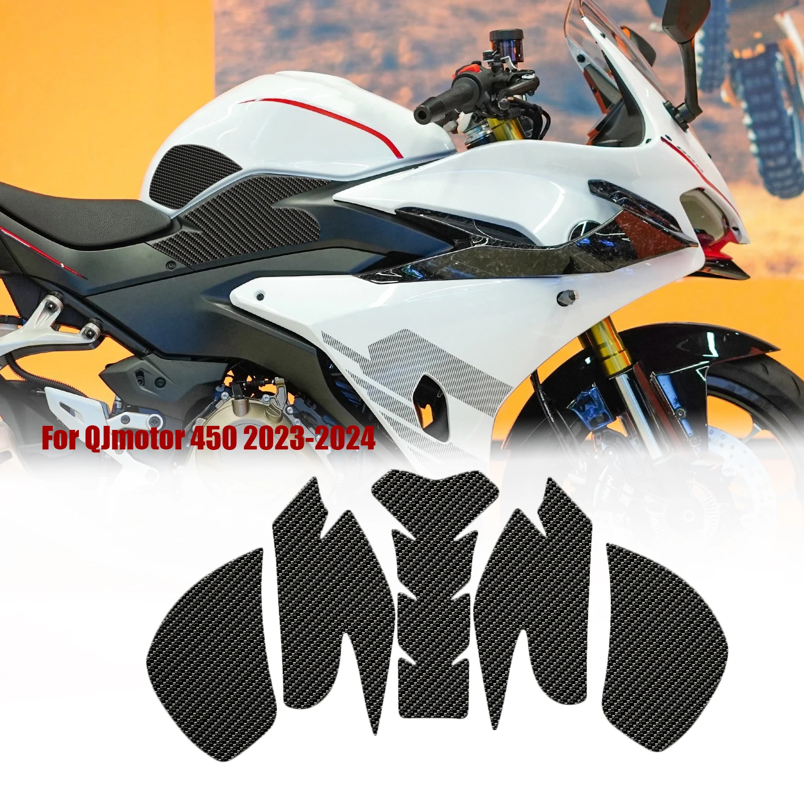

Для QJmotor 450 2023-2024 аксессуары для мотоциклов Нескользящие наклейки устойчивые к царапинам Фотообои