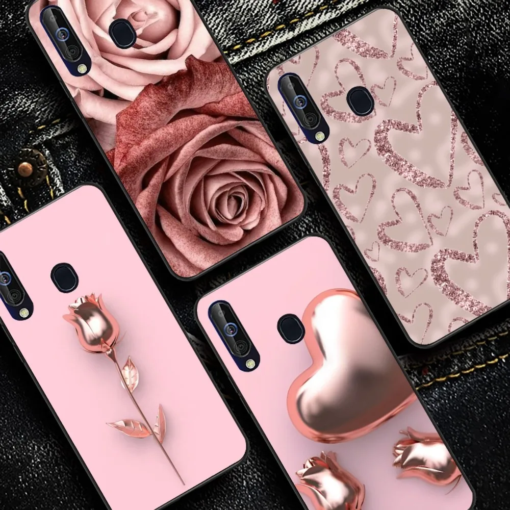 Love Rose Gold Style Phone Case For Samsung A 10 11 12 13 20 21 22 30 31 32 40 51 52 53 70 71 72 73 91 13 shell