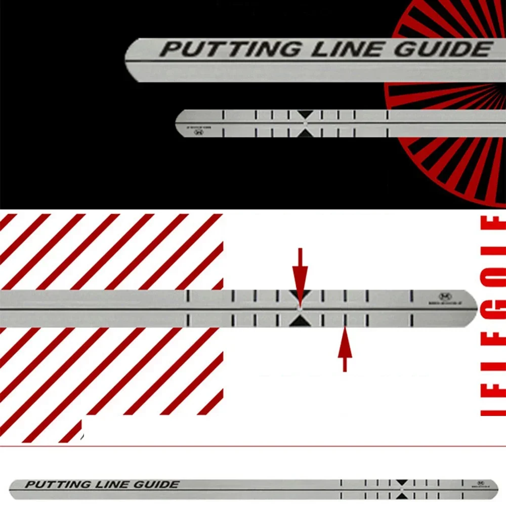 PGM Golf Correction Putter Ruler Putter Track Guide Maintains Forward Spin Ball Golf Measuring Tool Golf Training Aids