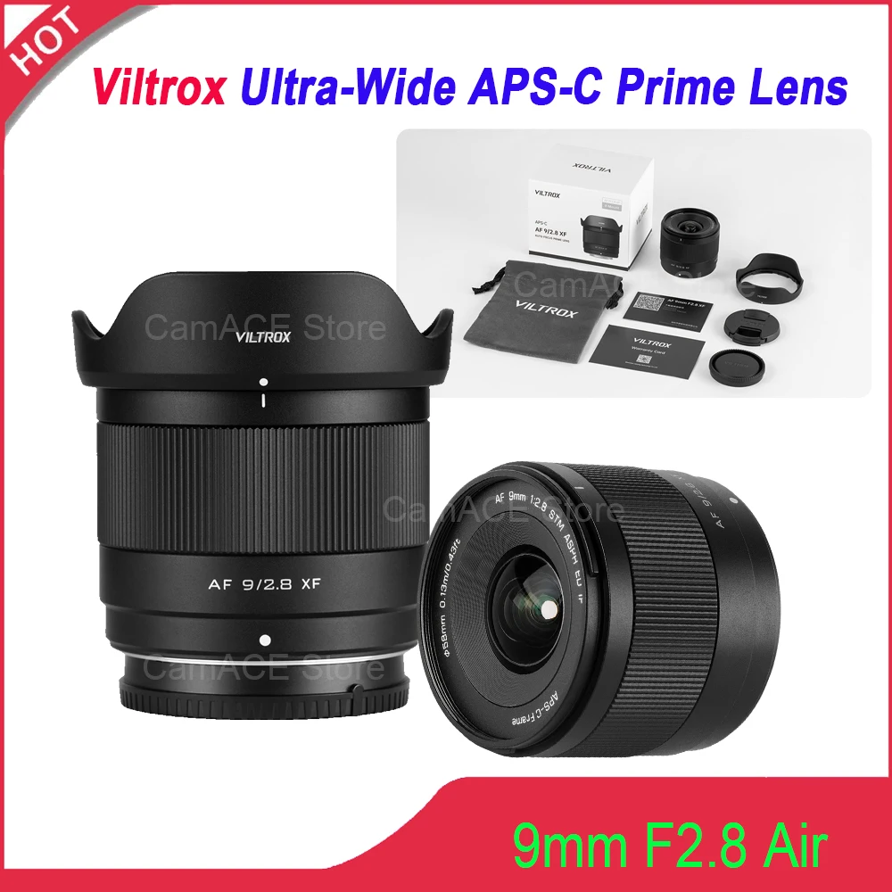 Viltrox AF 9mm F2.8 Air APS-C Ultraweitwinkelobjektiv STM Leiser AF 113,8 Grad Weitwinkel 0,13m Makro-Nahaufnahmen Passend für Sony E Z Fuji