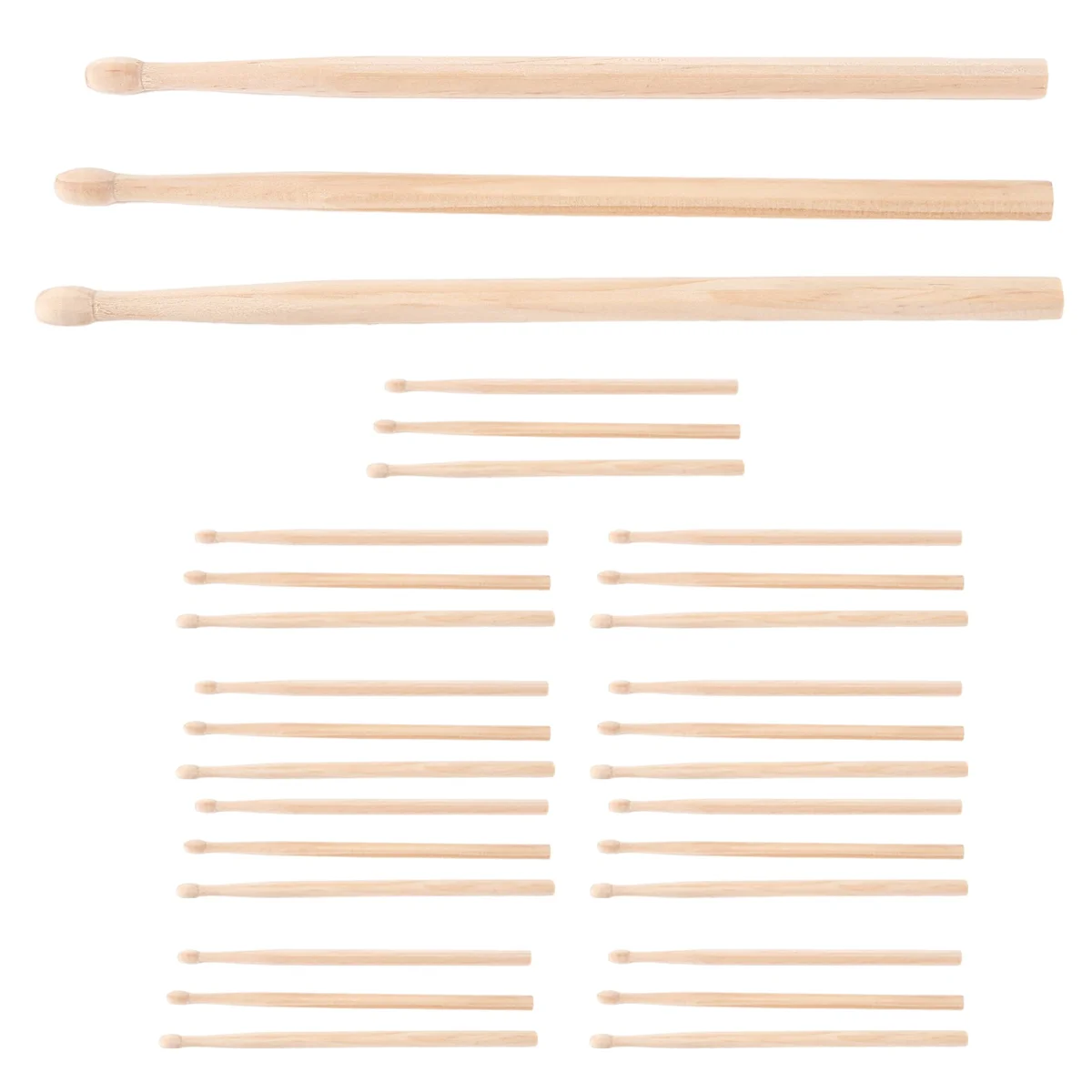 A51I 30Pcs Wooden Pencil HB Pencils Shaped Like Drum Sticks,Drumstick Pencil, Stationary Supplies for School & Office