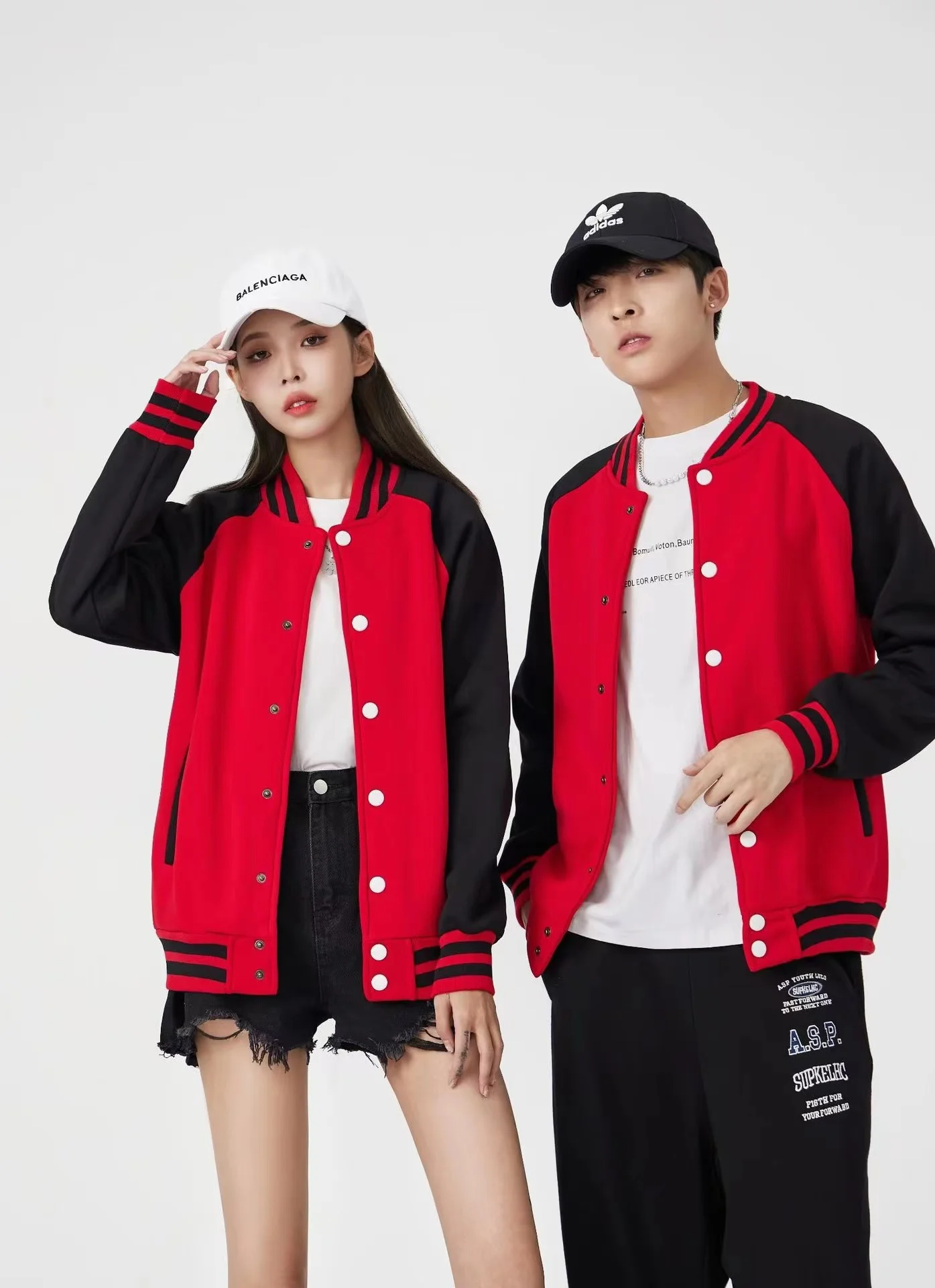 Chaquetas de estilo universitario para hombre y mujer, abrigo deportivo con cremallera y botones de Color de retales, chaqueta de béisbol para equipo universitario de otoño