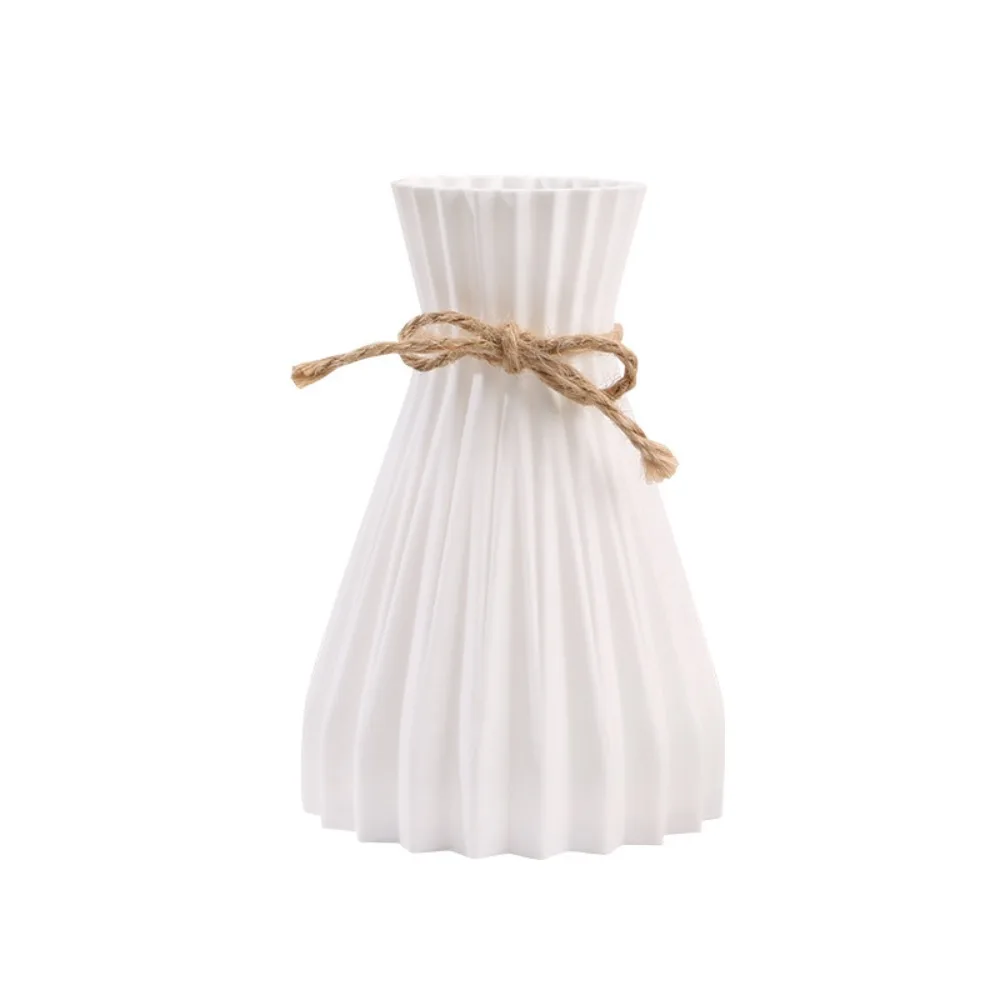 Modern Plastic Simplicity Flower Vase Imitation Ceramic Flower Pot Rattan Anti-Ceramic Living Room Wedding Decor