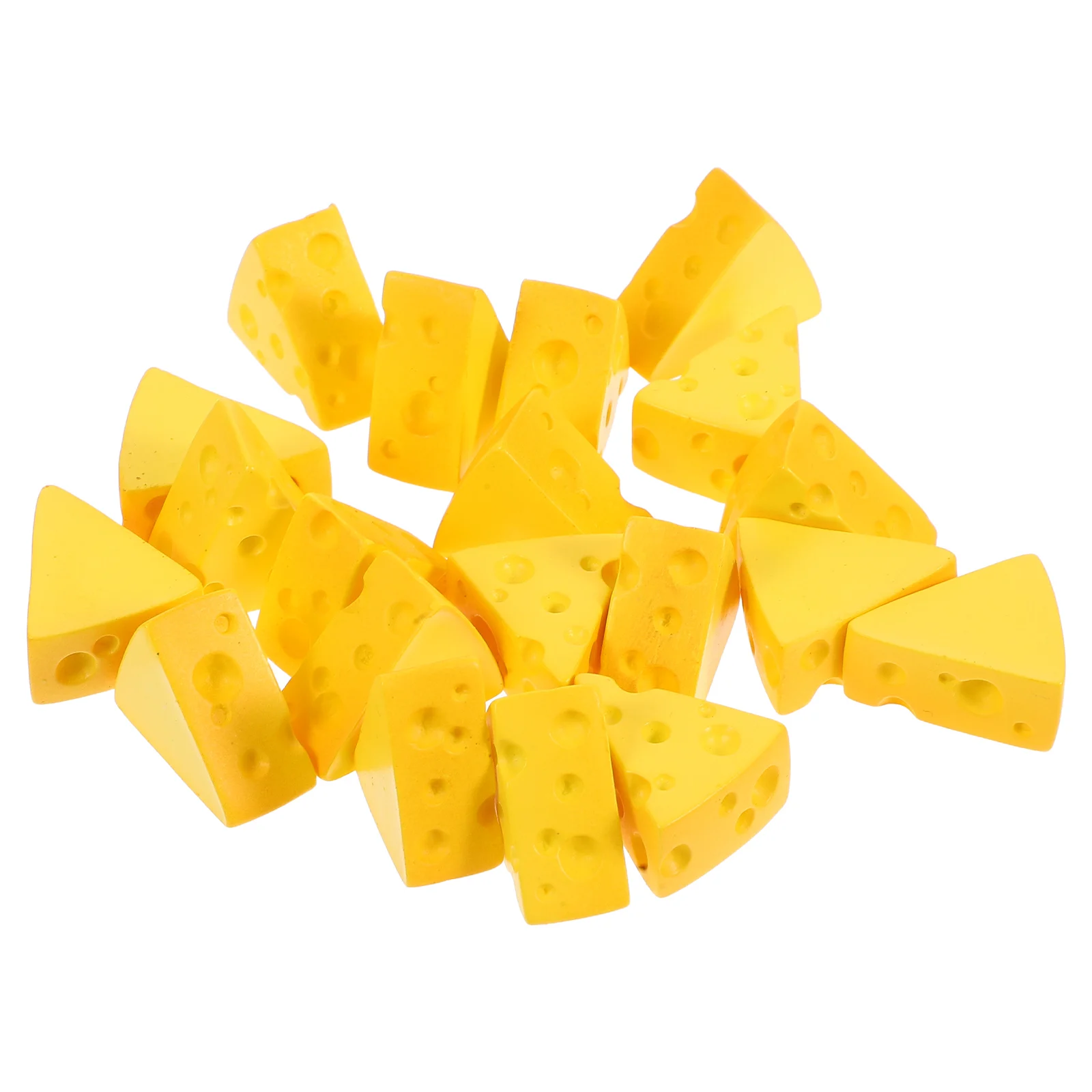 

20 Pcs Miniature Cheese Decorations Microlandscape Garden Succulent DIY Craft Statue Accessories Mini Figurines Food Dollhouse