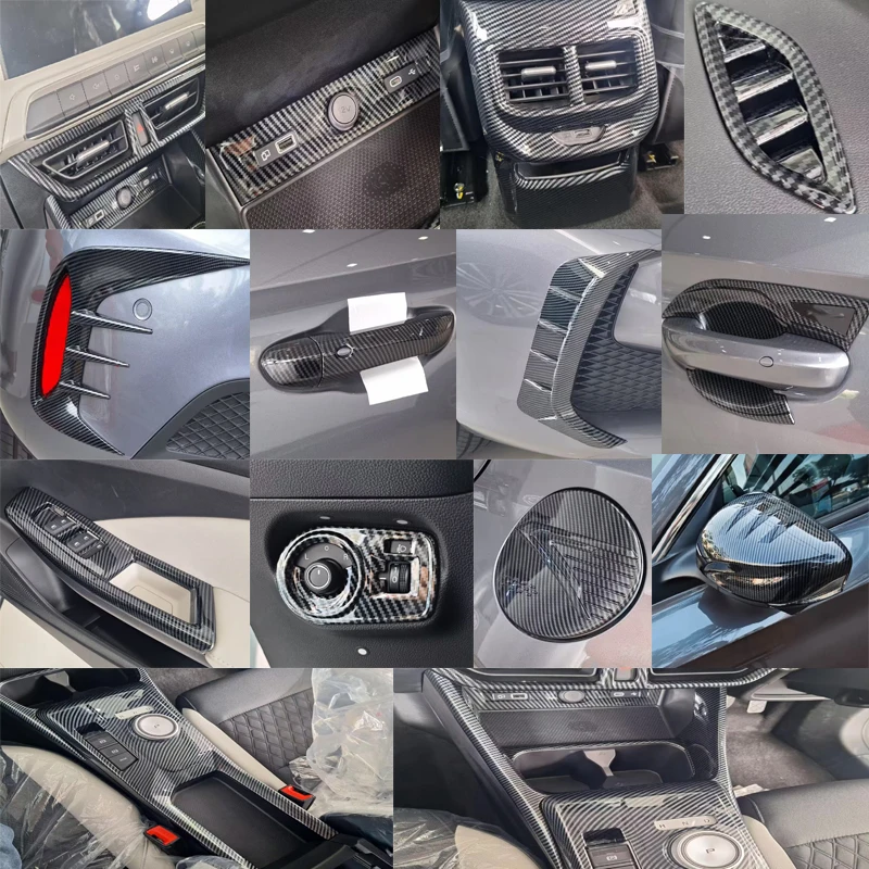 

LHD RHD For MG3 Hybrid 2024 2025 ABS carbonfiber Car Steering Wheel Cover Window Lift Button Panel Gear Shift Panel Accessories