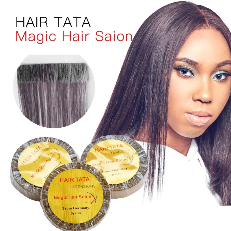 3หลา TATA ลูกไม้ด้านหน้าวิกผมเทป Strong Hold คู่วิกผมกาวเทปกันน้ำ Hair Extension เทปสำหรับ Toupee ด้านหน้า