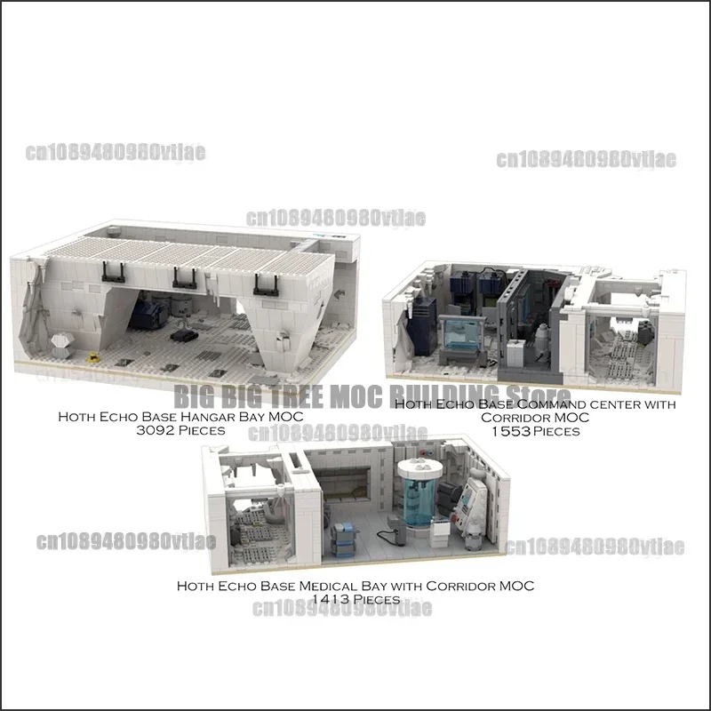 映画シーンベースハンガーベイ MOC ビルディングブロック医療ベイ廊下技術レンガコマンドセンターおもちゃギフト