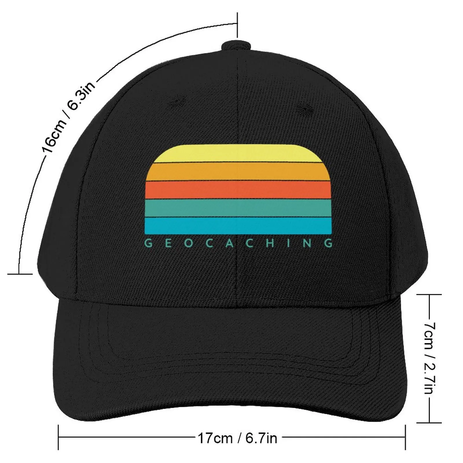 Geocaching retro design Baseball Cap New In The Hat Kids Hat funny hat Mens Hat Women's