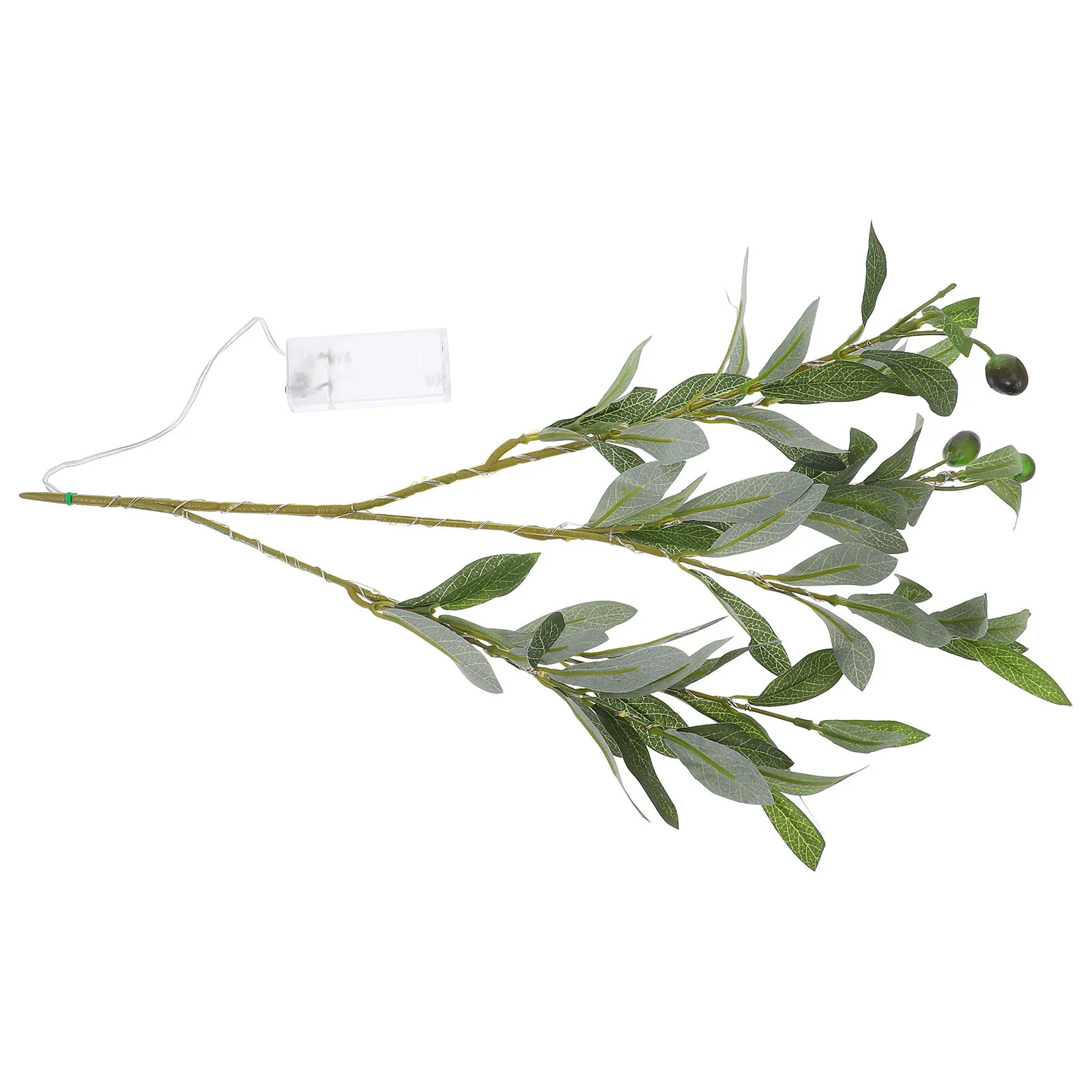 فروع زيتون صناعية واقعية، أضواء LED صناعية، مزهرية شجرة زيتون داخلية، مصباح ديكور، ضوء ليلي، سيقان خضراء #6