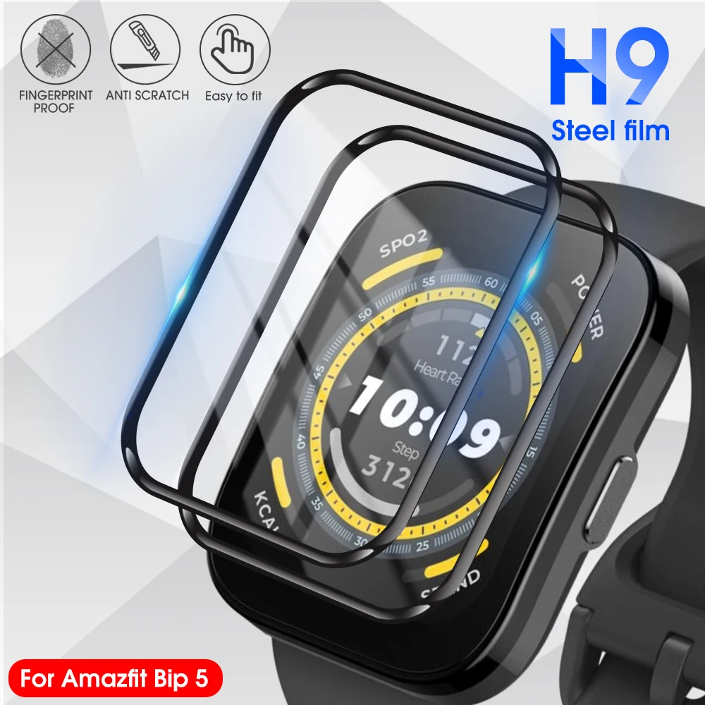 Película protectora de reloj para Huami Amazfit Bip 5, protectores de pantalla antiarañazos para Amazfit Bip 5, películas transparentes HD