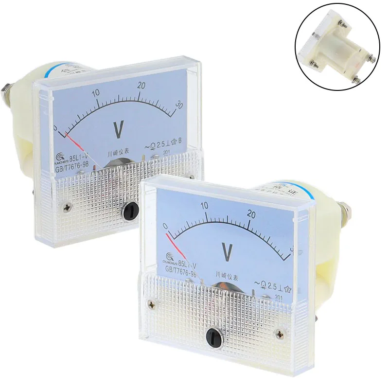 85L1 AC Analog Voltage Meter Panel 3V 5V 10V 20V 50V 150V 250V 300V 500V Gauge Voltage Mechanical Voltmeter