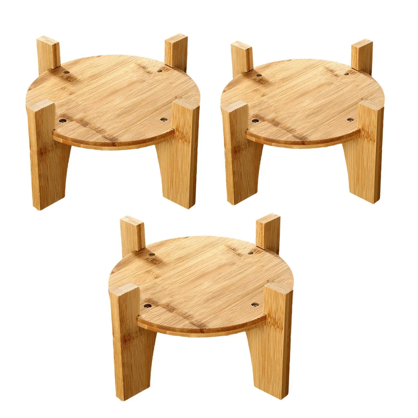 Beverage Dispenser Holder Wood Display Riser Glass Jug Rack Wood Stand Multipurpose Flower Pot Stand for Countertop Bars Home