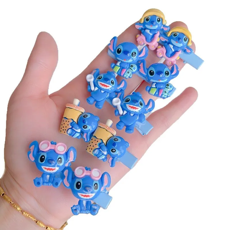 

5Pcs Stitch Hair Clip Cartoon Little Girl Hair Accessories Cute Student Hair Clip Bangs Clip Shattered Hair Card Girl Gift
