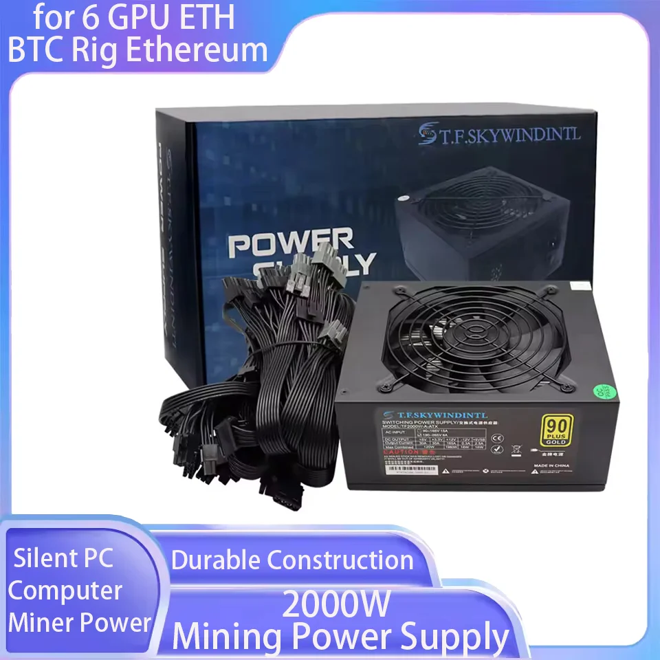 2000W Atx Mining Power Supply - 2000W Power Supply Gold ATX Mining