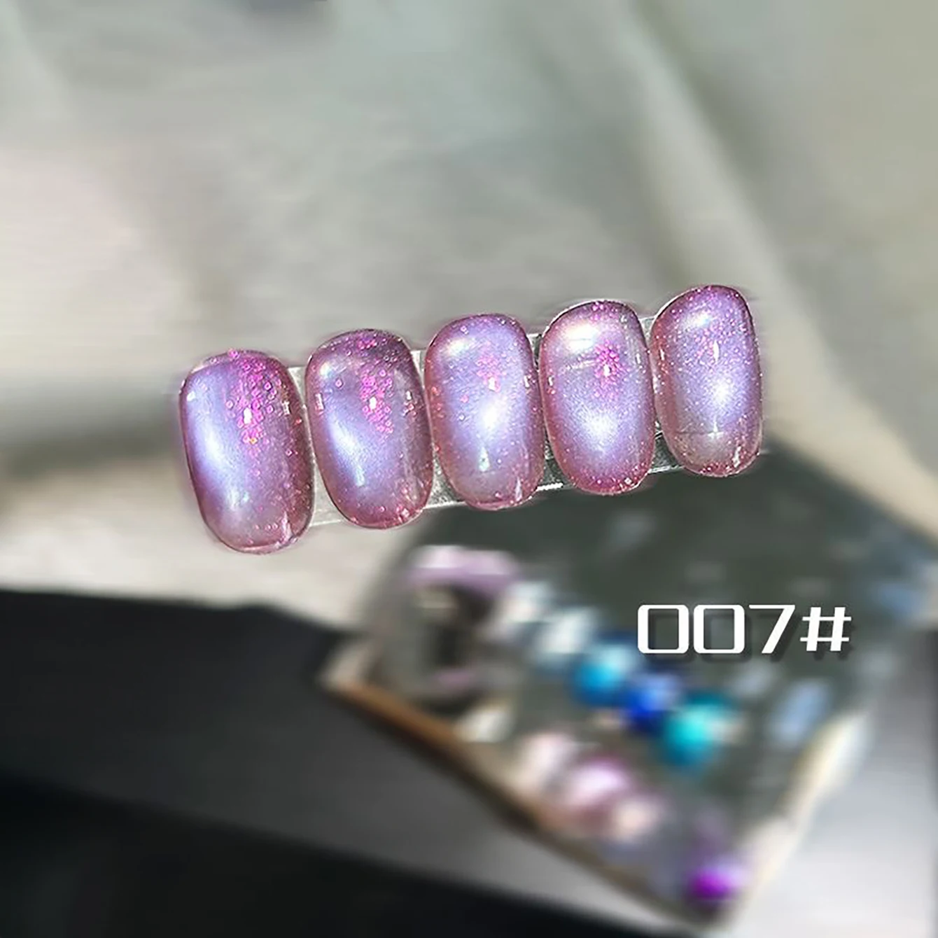 TC 1-16 ชิ้นลึกลับ Lsland ความหนาแน่นสูงผงแม่เหล็ก Cat Eye Gel เล็บเคลือบสีฟ้าเล็บเคลือบเล็บเล็บ Art