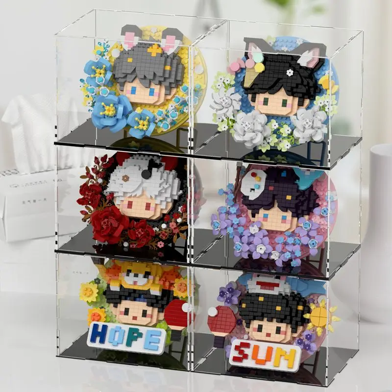 Anime Love And Deepspace Sylus Rafayel Zayne Xavier Cosplay Cartoon Plaything Bricks Educational Badge Display Stand Xmas Gifts