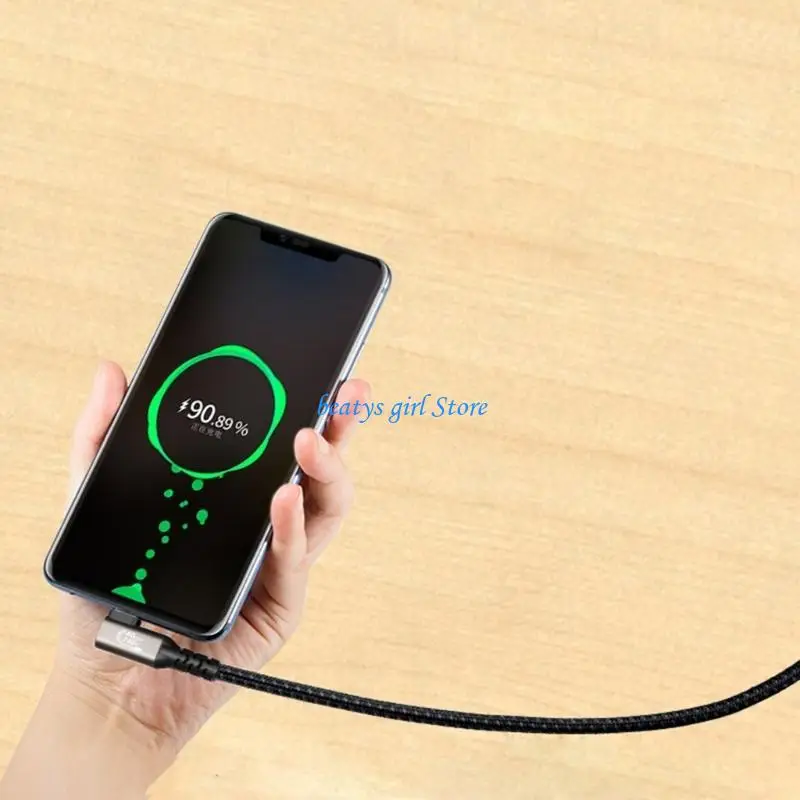 C7AB Nylon Braided USB4 Type C Cable for 8K60hz Display Quick File Transfer 40Gbps