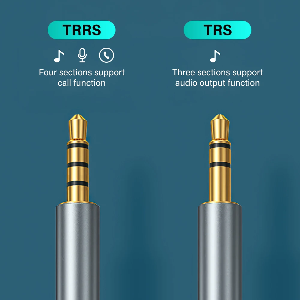 USB نوع C إلى 3.5 مللي متر جاك TRRS/TRS كابل مساعد آيفون 16 سامسونج شاومي mi موصل سماعة 3/4 القطب سلك الصوت 0.2 متر-3 متر Hifi