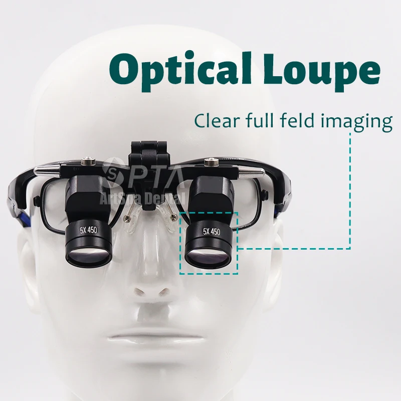 

With Ergo Headlight Light Power Loupes 48 Angle Corner Medical With 5X With Adjustable Lamp Lab Dental Medical Magnifier Light