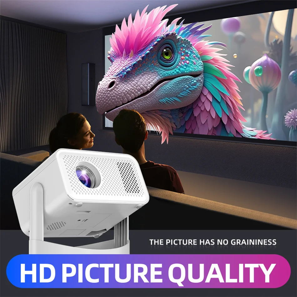 KaiAqua HT23 Plus 4K 650ANSI Native 1080P Proyector portátil Enfoque automático Corrección trapezoidal BT5.2Android11WIFI6 360 °   Cine en casa