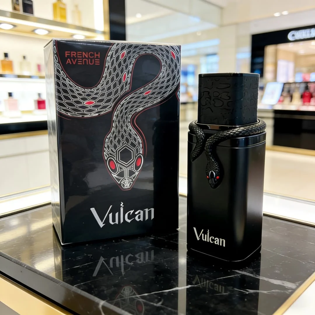 

French Avenue Vulcan perfume 3.4oz/100ml black snake decorated bottle, spicy ebony tone, full of mysterious and wild atmosphere