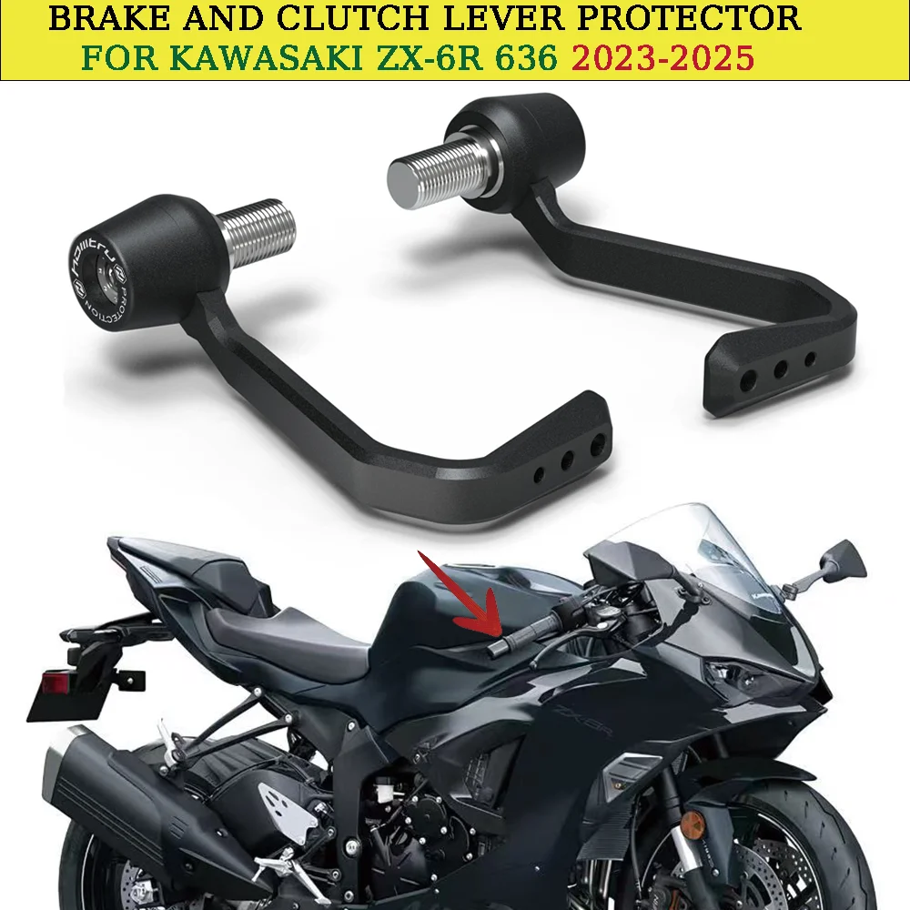 

For Kawasaki ZX-6R ZX 6R 636 2024 2025 2023 Motorcycle Accessories Brake and Clutch Lever Protector Kit Handle Protector