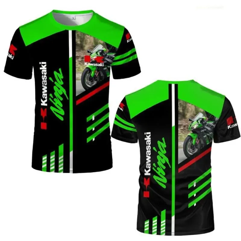 

Летняя мужская футболка с круглым вырезом и короткими рукавами Kawasaki, повседневная, простая, с принтом, дышащая, быстросохнущая, удобный спортивный топ