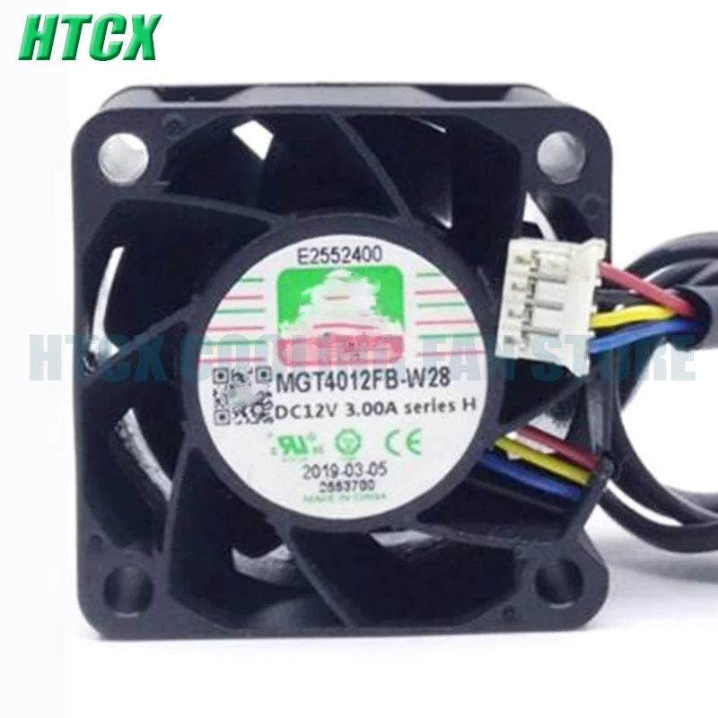 New MGT4012FB-W28 12V 3A 4-wire PWM Temperature Controlled Dual Ball High Air Volume And High Speed Fan