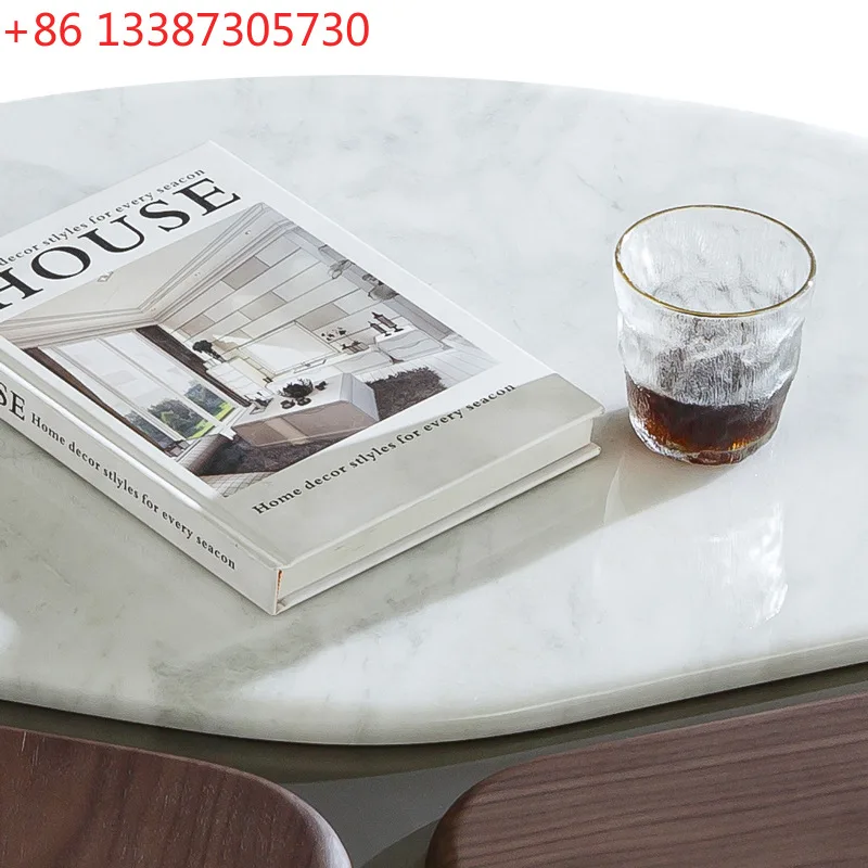 

Легкий роскошный итальянский элитный журнальный столик из натурального камня, комбинированный чайный столик для бытовой гостиной