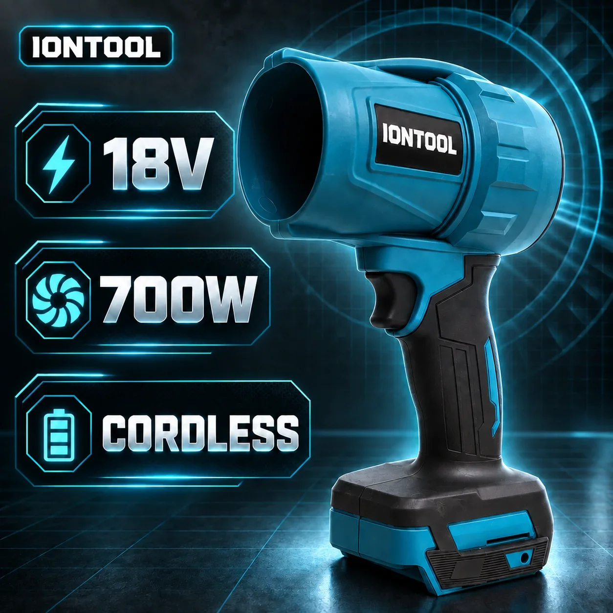 IONTOOL 700W Handheld Cordless Air Blower for Computer Host Dust Removal and Electronic Equipment Cleaning Tasks