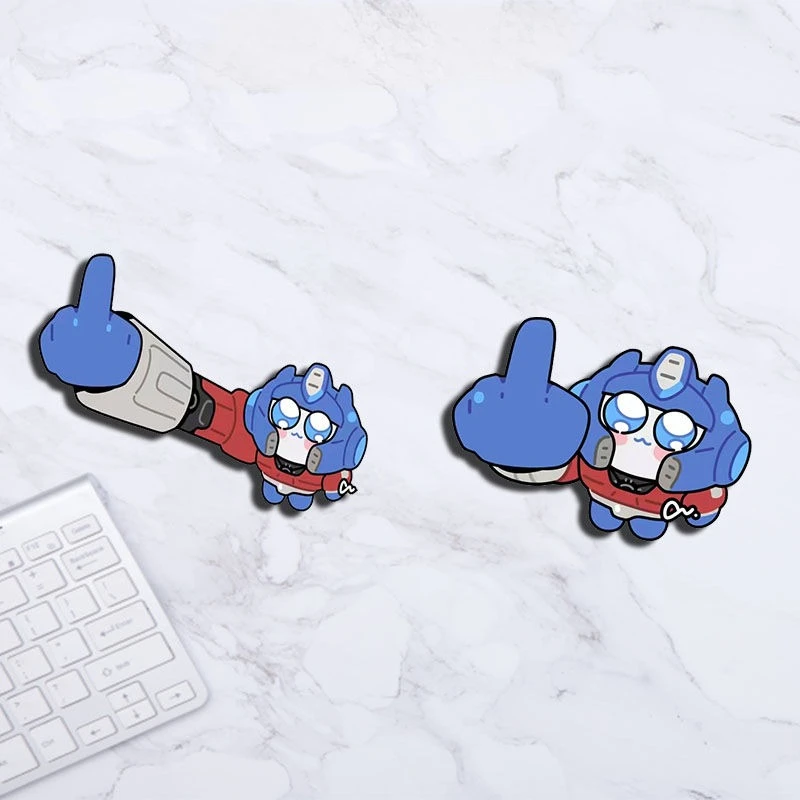 Cartoon Cute Transformation Creative Brooch Acrylic Anime Peripheral Student Schoolbag Pencil Bag Pendant Trinket Gift 2pcs/set