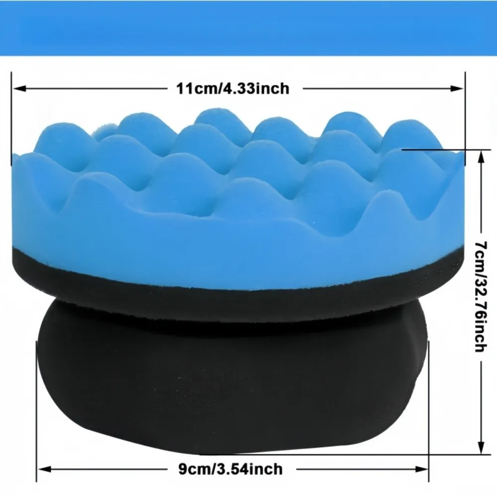 High Density Foam Tire Shine Applicator Pad Washable Hex Grip Design Reusable Foam Sponge Reusable Car Tire Applicator Tool