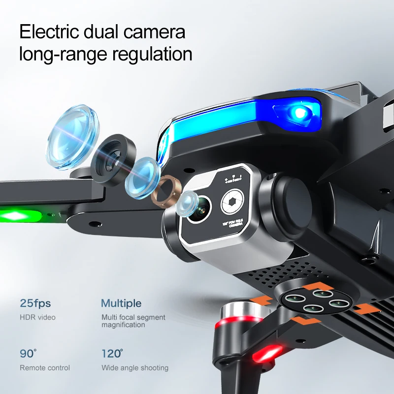 K911 SE الطائرة بدون طيار المهنية 4K ثلاثة عدسة مع شاشة الليزر تجنب العوائق GPS تحديد المواقع فرش FPV WIFI لعبة طائرات بدون طيار #6