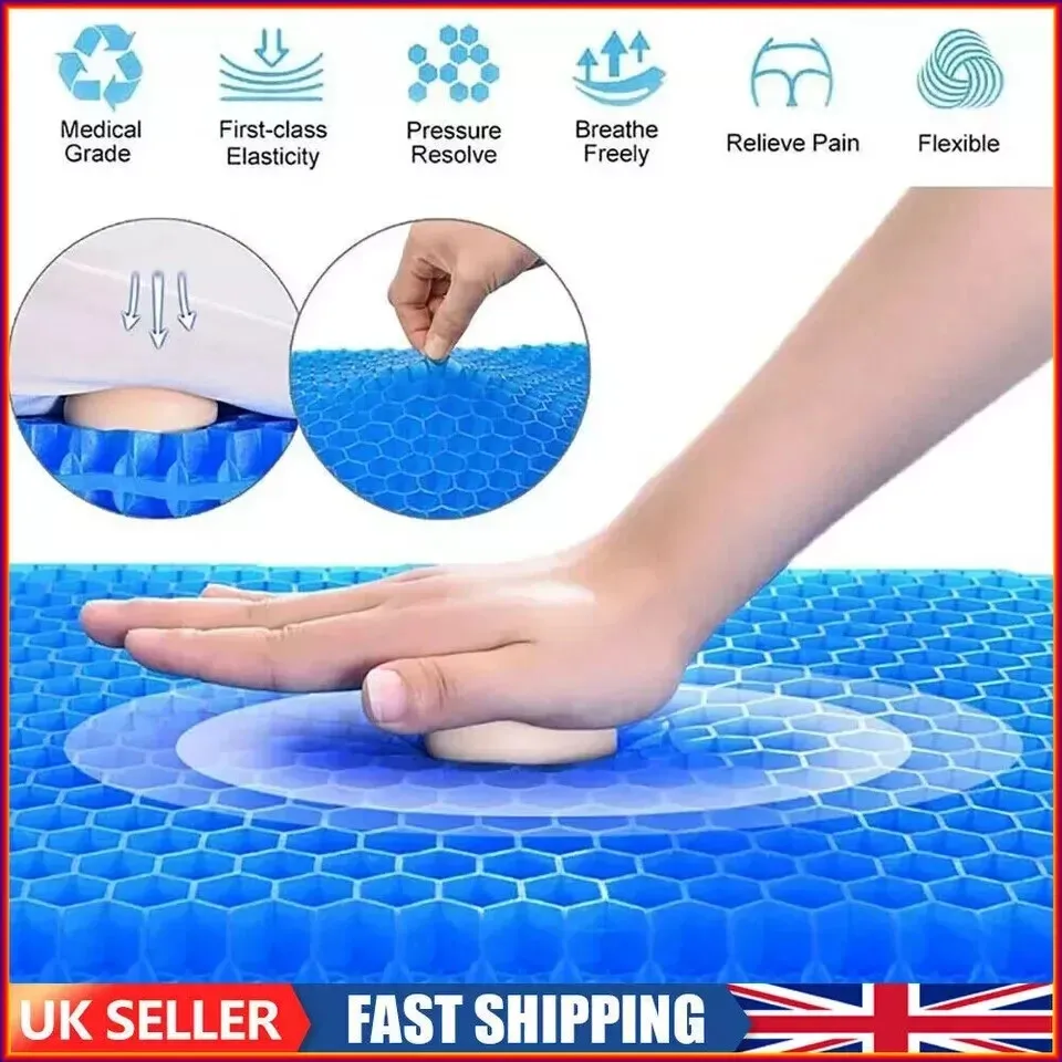 Double Thick Honeycomb Cooling Gel Seat Cushion