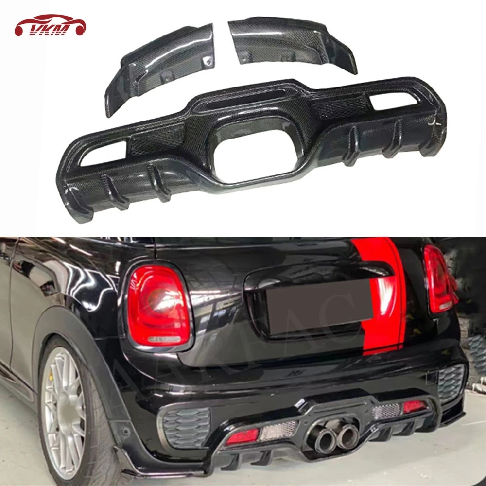 

Carbon Fiber Rear Diffuser Bumper Lip Spoiler Side Splitter Canards for BMW MINI R56 2006-2015 FRP Car Anti-crash Accessories