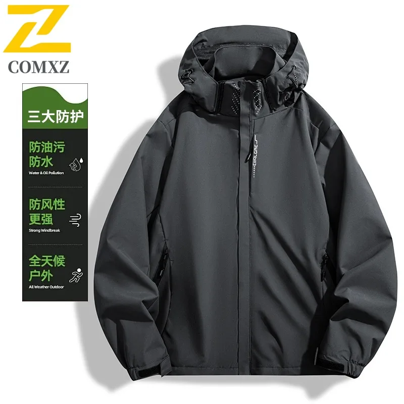 COMXZ High Quality Single Layer Windbreaker Unisex Couple Spring Autumn Thin Outdoor Hiking Jacket Coat lightweight windbreaker