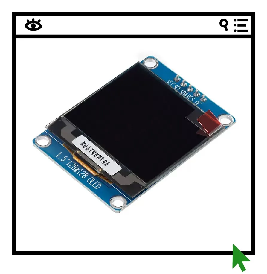 

1.5-inch OLED display LCD screen module resolution 128 * 128 SPI/IC interface SSD1327 driver