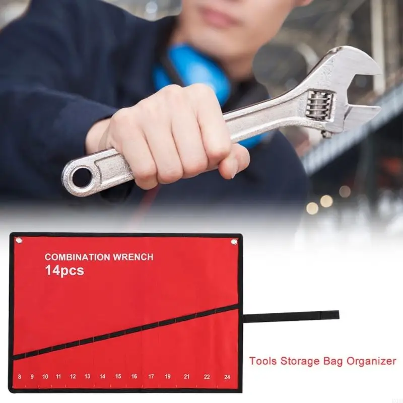 4XFD Large Space Tool Roll Tool Bag Unique Design for Repairen, Mechanics Carpenter