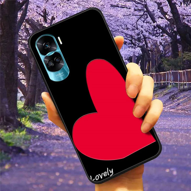 For Honor 90 Lite Case Honor90 5G 3D Relief Flower Emboss Soft Silicone Funda Covers for HONOR 90 Pro 90Lite Paint Coque Para