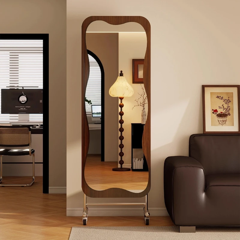 

Stainless steel pulley full-body mirror floor-to-ceiling medieval full-length mirror