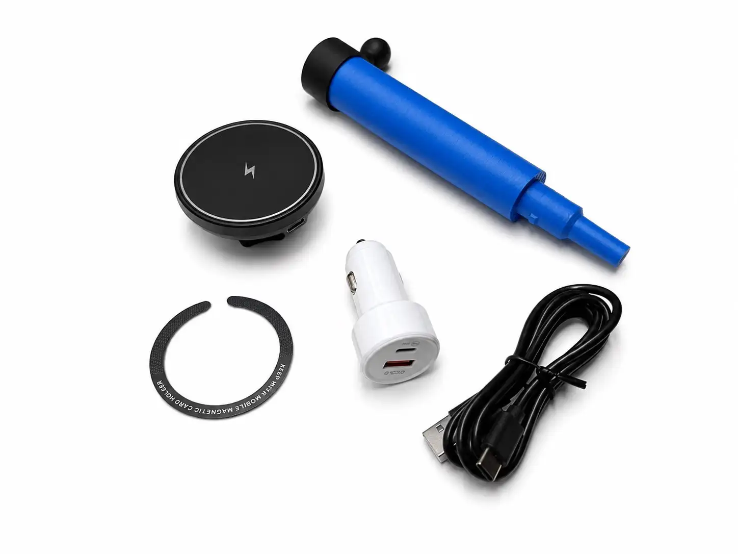 One Set Blue Wireless Phone Charger Vase Holder Mount For VW New Beetle 1998-2010 RHD Right Hand Drive Model
