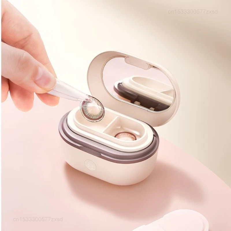EraClean Mini Contact Lens Cleaner Storage Case Portable Ultrasonic Cleaning Lenses Case Removable Box Cleaning Machine