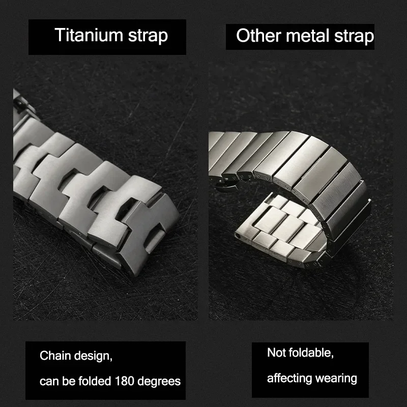 Luxury Titanium Strap for Apple Watch Band Ultra 49mm 45mm 44mm 41mm 38mm Men's Style Bracelet Correa for IWatch 9 SE 8 7 6 5 4 - Image 5